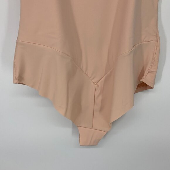 Pinsy Shapewear Bodysuit Spaghetti VNeck Cheeky Pink Hourglass NWT - Picture 13 of 15